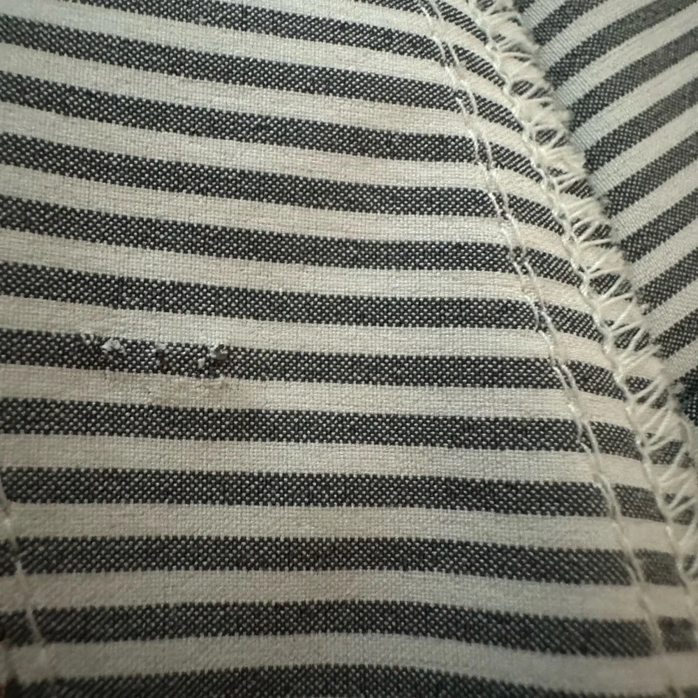 Athleta Newport Wrap Dress,City Stripe Black/Sea Salt SIZE XXS, EUC - Picture 7 of 9